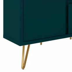 100x58x50 TV Eckschrank In Petrol & Gold - Cross -Lana Sales 100x58x50 tv eckschrank in petrol gold mit tuer klappe fach cross 05