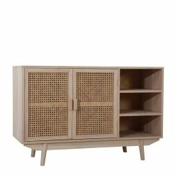 100x65x36 2-türige Kommode Mit Drei Offenen Fächern - Oncinasa