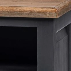 100x70x40 TV Kommode In Schwarz & Teak - Niovan 12 100x70x40 TV Kommode In Schwarz & Teak - Niovan -Lana Sales 100x70x40 tv kommode in schwarz teak 2 tuerig niovan 04