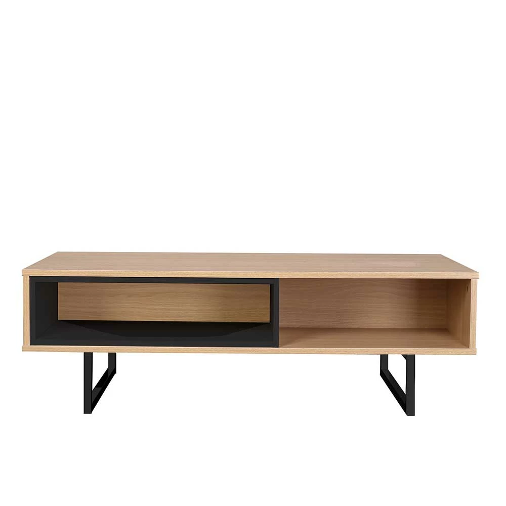 110x55x38 Offenes Lowboard Regal In Eiche - Brausca 4 110x55x38 Offenes Lowboard Regal In Eiche - Brausca – Bild 2