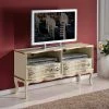 110x61x36 TV Unterschrank Im Barockstil - Iviada -Lana Sales 110x61x36 tv unterschrank im barockstil in weiss gold iviada 01