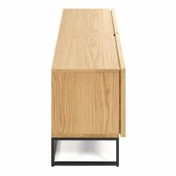 112x51x42 2-türiges TV Lowboard In Eiche - Ravilon -Lana Sales 112x51x42 2 tueriges tv lowboard in eiche furnier mit buegelgestell ravilon 03