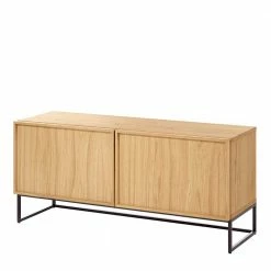 112x51x42 2-türiges TV Lowboard In Eiche - Ravilon