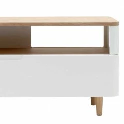 120 Cm Breites TV Lowboard Zweifarbig - Svessia -Lana Sales 120 cm breites tv lowboard zweifarbig in eiche bianco weiss svessia 02