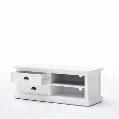 120cm Breiter Fernsehtisch Venzeno In Weiß -Lana Sales 120cm breiter fernsehtisch in weiss landhaus venzeno 03