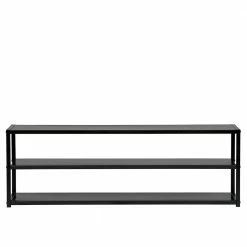 120x40x35 Cm TV Tisch In Metall Schwarz - Casa -Lana Sales 120x40x35 cm tv tisch in metall schwarz pulverbeschichtet casa 02