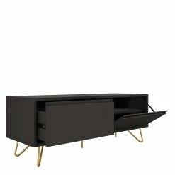 120x45x40 Niedrige Kommode Mit Klappe & Schublade - Tascam -Lana Sales 120x45x40 niedrige kommode mit klappe schublade in anthrazit gold tascam 03