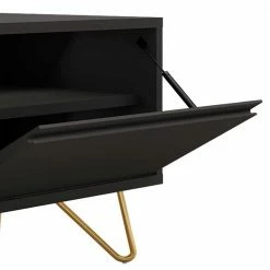 120x45x40 Niedrige Kommode Mit Klappe & Schublade - Tascam -Lana Sales 120x45x40 niedrige kommode mit klappe schublade in anthrazit gold tascam 05