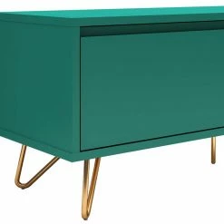 120x45x40 TV Board In Grün Lackiert - Ricriava -Lana Sales 120x45x40 tv board in gruen lackiert und goldfarben metallbeine ricriava 05