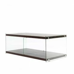 120x45x60 TV Lowboard In Walnuss & Transparent - Adlona