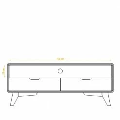 120x48x40 TV Lowboard Im Mid Century Style - Diesta -Lana Sales 120x48x40 tv lowboard im mid century style aus wildeiche natur mdf weiss diesta 05