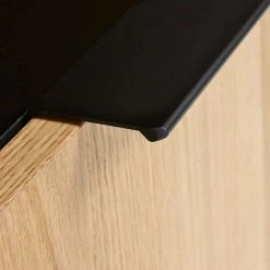 120x50x45 TV Bank In Schwarz & Eiche Dekor - Dicunda -Lana Sales 120x50x45 tv bank in schwarz eiche dekor aus metall mdf dicunda 05