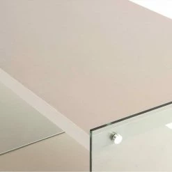 120x60 Cm TV Tisch Mit Glas Wangen - Culagan -Lana Sales 120x60 cm tv tisch mit glas wangen in silber grau culagan 04