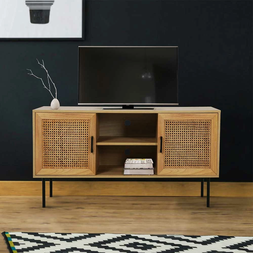 120x63x39 TV Lowboard Mit Wiener Geflecht Türen - Esholda 5 120x63x39 TV Lowboard Mit Wiener Geflecht Türen - Esholda – Bild 3