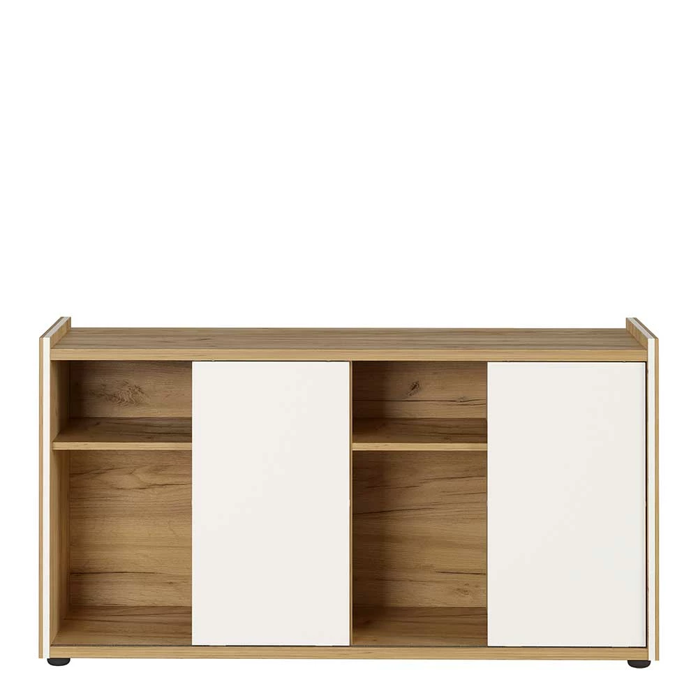 120x64x40 Büro Kommode Mit 2 Türen & 4 Fächern - Esinan 4 120x64x40 Büro Kommode Mit 2 Türen & 4 Fächern - Esinan – Bild 2