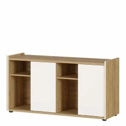 120x64x40 Büro Kommode Mit 2 Türen & 4 Fächern - Esinan