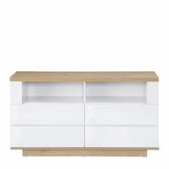 121x66x41 TV Element In Weiß Hochglänzend - Colobro -Lana Sales 121x66x41 tv element in weiss hochglaenzend eiche dekor colobro 02