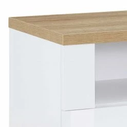 121x66x41 TV Element In Weiß Hochglänzend - Colobro -Lana Sales 121x66x41 tv element in weiss hochglaenzend eiche dekor colobro 03