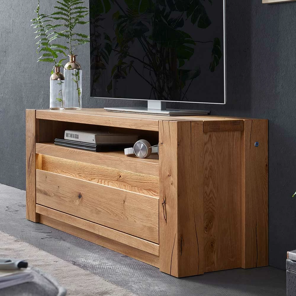 123x53x40 TV Bank Mit Einer Schublade & Fach - Aconlean 4 123x53x40 TV Bank Mit Einer Schublade & Fach - Aconlean – Bild 2