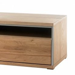 124x41x52 TV Unterschrank Mit Einer Schublade - Hannica -Lana Sales 124x41x52 tv unterschrank mit einer schublade zwei faechern eiche bianco hannica 02