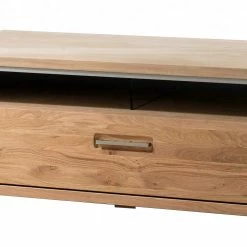 124x41x52 TV Unterschrank Mit Einer Schublade - Hannica -Lana Sales 124x41x52 tv unterschrank mit einer schublade zwei faechern eiche bianco hannica 03