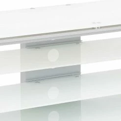130x42x40 TV Element Aus Glas Aus Stahl - Oxeda -Lana Sales 130x42x40 tv element aus glas aus stahl in weiss grau oxeda 03