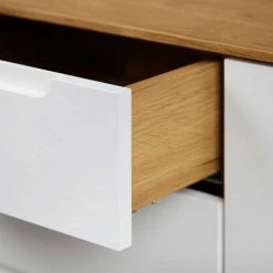 134x48x40 Lowboard In Wildeiche & Weiß - Diesta -Lana Sales 134x48x40 lowboard in wildeiche weiss aus massivholz mdf diesta 03