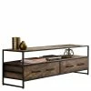 135x45x40 TV Kommode Aus Grey Wash Akazie - Lixiam -Lana Sales 135x45x40 tv kommode aus grey wash akazie und metall industrial style lixiam f