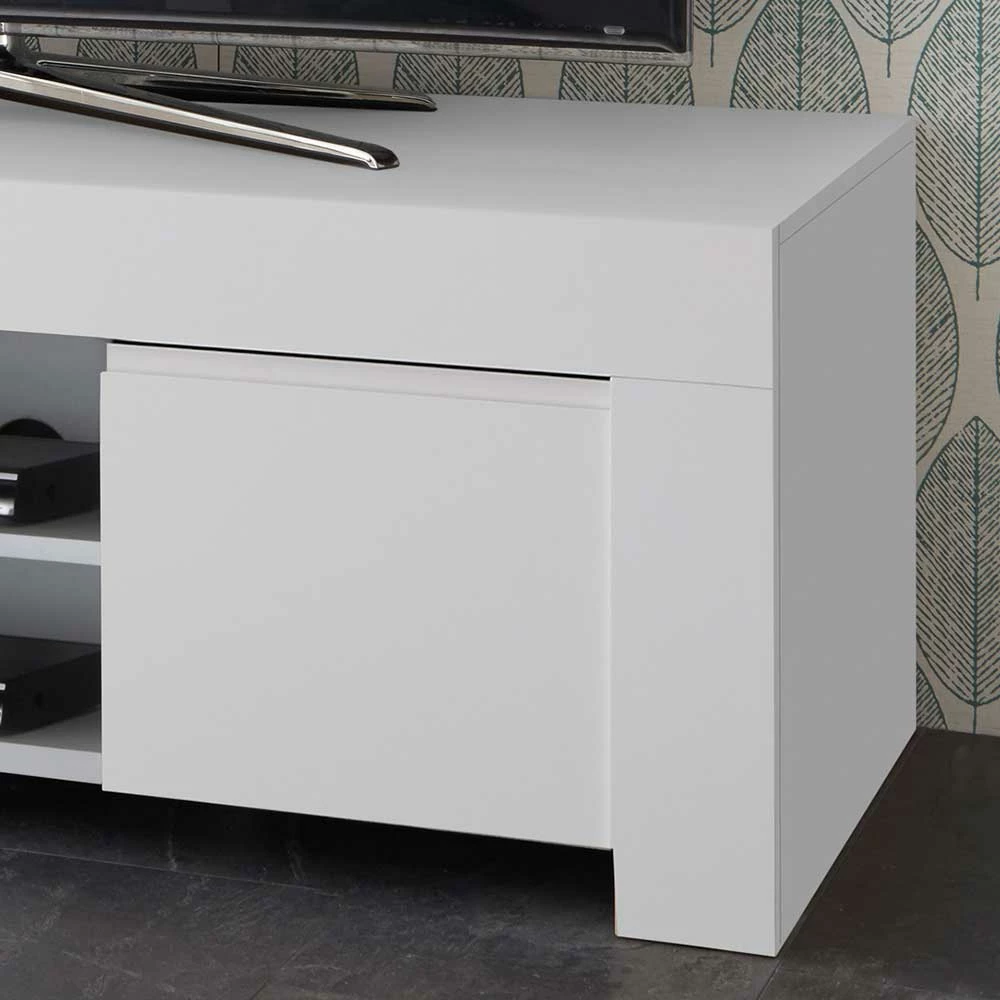 138x44x42 TV Lowboard In Weiß Lackiert - Mikes 6 138x44x42 TV Lowboard In Weiß Lackiert - Mikes – Bild 4