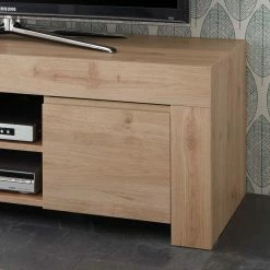 138x44x42 TV Unterschrank In Eichefarben - Karika -Lana Sales 138x44x42 tv unterschrank in eichefarben mit geraetefaechern tueren karika 03