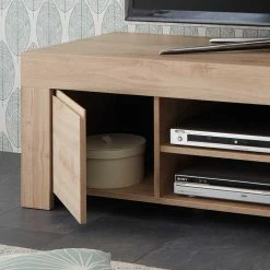 138x44x42 TV Unterschrank In Eichefarben - Karika -Lana Sales 138x44x42 tv unterschrank in eichefarben mit geraetefaechern tueren karika 04
