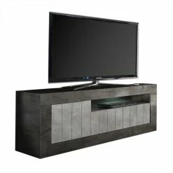 138x56x43 TV Unterschrank In Grau Zweifarbig - Dionassa