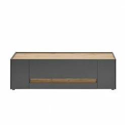 140cm Breiter TV Unterschrank In Anthrazit - Ahilav -Lana Sales 140cm breiter tv unterschrank in anthrazit mit wildeiche dekor ahilav 02