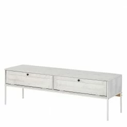 140x45x40 TV Board Aus Kiefer In Creme Weiß - Ejeliva