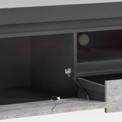 140x50x50 TV Board Mit Klappe & Fach - Carsuva 13 140x50x50 TV Board Mit Klappe & Fach - Carsuva -Lana Sales 140x50x50 tv board mit klappe fach schublade in grau carsuva 05