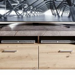 140x51x47 TV Board In Holz Optik - Luruzada -Lana Sales 140x51x47 tv board in holz optik wildeiche graubraun luruzada 03