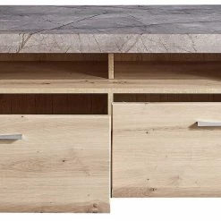 140x51x47 TV Board In Holz Optik - Luruzada -Lana Sales 140x51x47 tv board in holz optik wildeiche graubraun luruzada 05