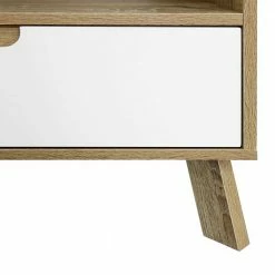 140x52x40 TV Kommode Im Skandi Design - Justa -Lana Sales 140x52x40 tv kommode im skandi design in weiss sonoma eiche dekor justa 05