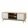 140x53x39 TV Board Im Skandinavischen Stil - Jendren -Lana Sales 140x53x39 tv board im skandinavischen stil 2 tueren 2 faecher jendren f
