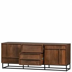 140x54x42 Schrank Aus Mango Holz Mit Bügelgestell - Stuva -Lana Sales 140x54x42 schrank aus mango holz mit buegelgestell aus metall stuva 03