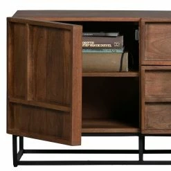 140x54x42 Schrank Aus Mango Holz Mit Bügelgestell - Stuva -Lana Sales 140x54x42 schrank aus mango holz mit buegelgestell aus metall stuva 04