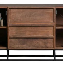 140x54x42 Schrank Aus Mango Holz Mit Bügelgestell - Stuva -Lana Sales 140x54x42 schrank aus mango holz mit buegelgestell aus metall stuva 05