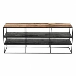 140x55x40 TV Regal Unterschrank Aus Recyclingholz - Enzilon -Lana Sales 140x55x40 tv regal unterschrank aus recyclingholz mindi eisen enzilon 02