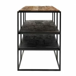 140x55x40 TV Regal Unterschrank Aus Recyclingholz - Enzilon -Lana Sales 140x55x40 tv regal unterschrank aus recyclingholz mindi eisen enzilon 03