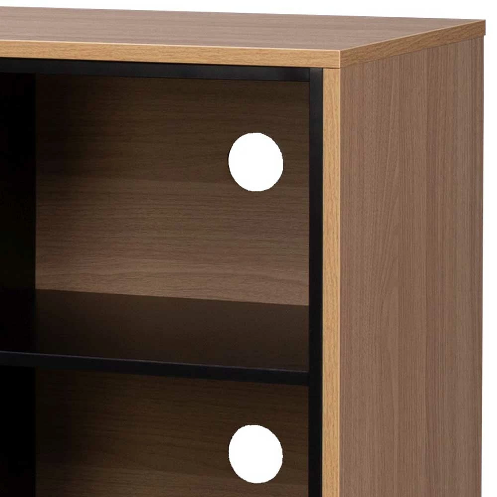 140x76x40 TV Phonoschrank In Eiche & Schwarz - Brausca 7 140x76x40 TV Phonoschrank In Eiche & Schwarz - Brausca – Bild 5