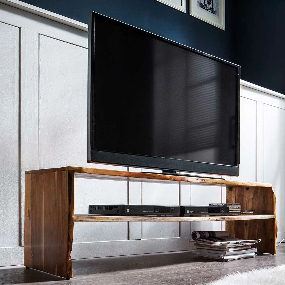 145x45x40 TV Bank Aus Akazie In Walnuss Braun - Arnia 5 145x45x40 TV Bank Aus Akazie In Walnuss Braun - Arnia – Bild 3