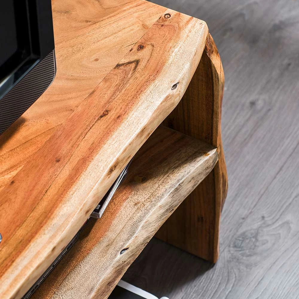 145x45x40 TV Bank Aus Akazie In Walnuss Braun - Arnia 8 145x45x40 TV Bank Aus Akazie In Walnuss Braun - Arnia – Bild 6