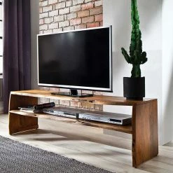 145x45x40 TV Tisch Aus Akazie Massivholz - Pardial -Lana Sales 145x45x40 tv tisch aus akazie massivholz in natur lackiert pardial 02
