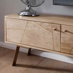 145x47x35 TV Lowboard Aus Mango Massivholz - Geyco -Lana Sales 145x47x35 tv lowboard aus mango massivholz eisen geyco 03