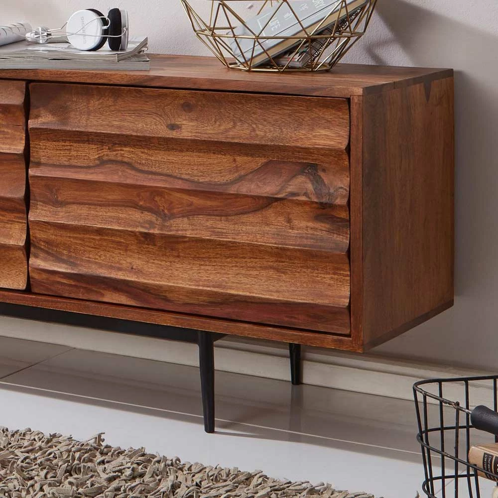 147x50x38 Holz-Kommode 2-türig & Klappe - Mamina 7 147x50x38 Holz-Kommode 2-türig & Klappe - Mamina – Bild 5